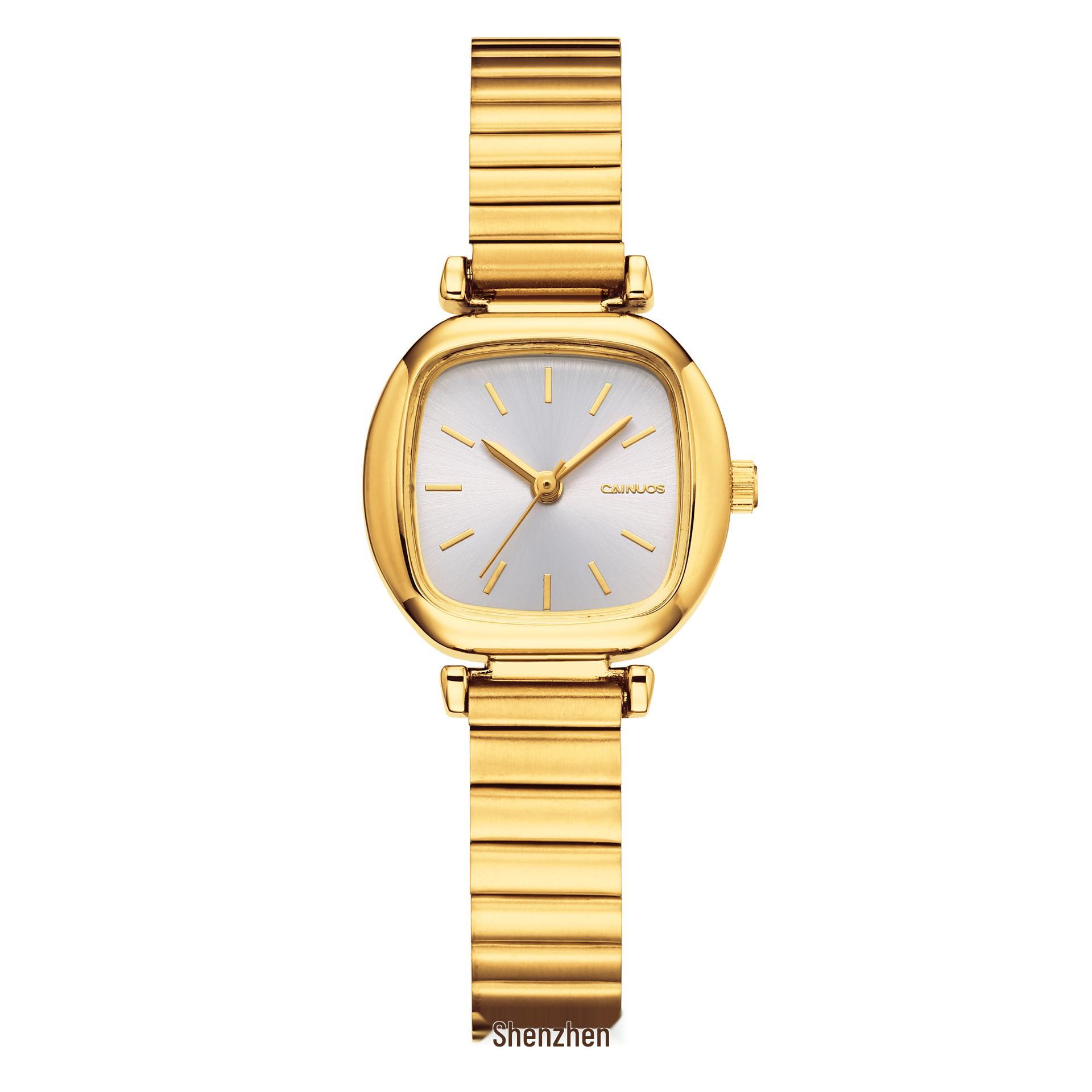 

CAINUOS Ladies Waterproof Quartz Watch with Steel Band - Fashionable and Casual Gift for Women