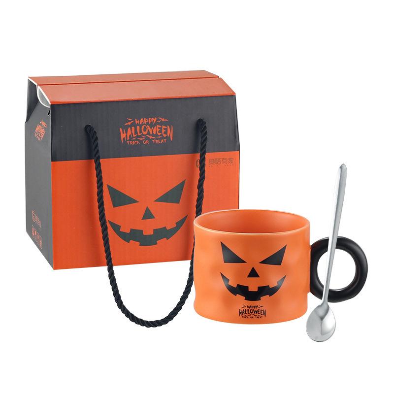 Halloweenský hrnek mumie keramický Halloweenský dárek Vysoce vypadající hrnek Suvenýr Hrnky na vodu Dárková sada