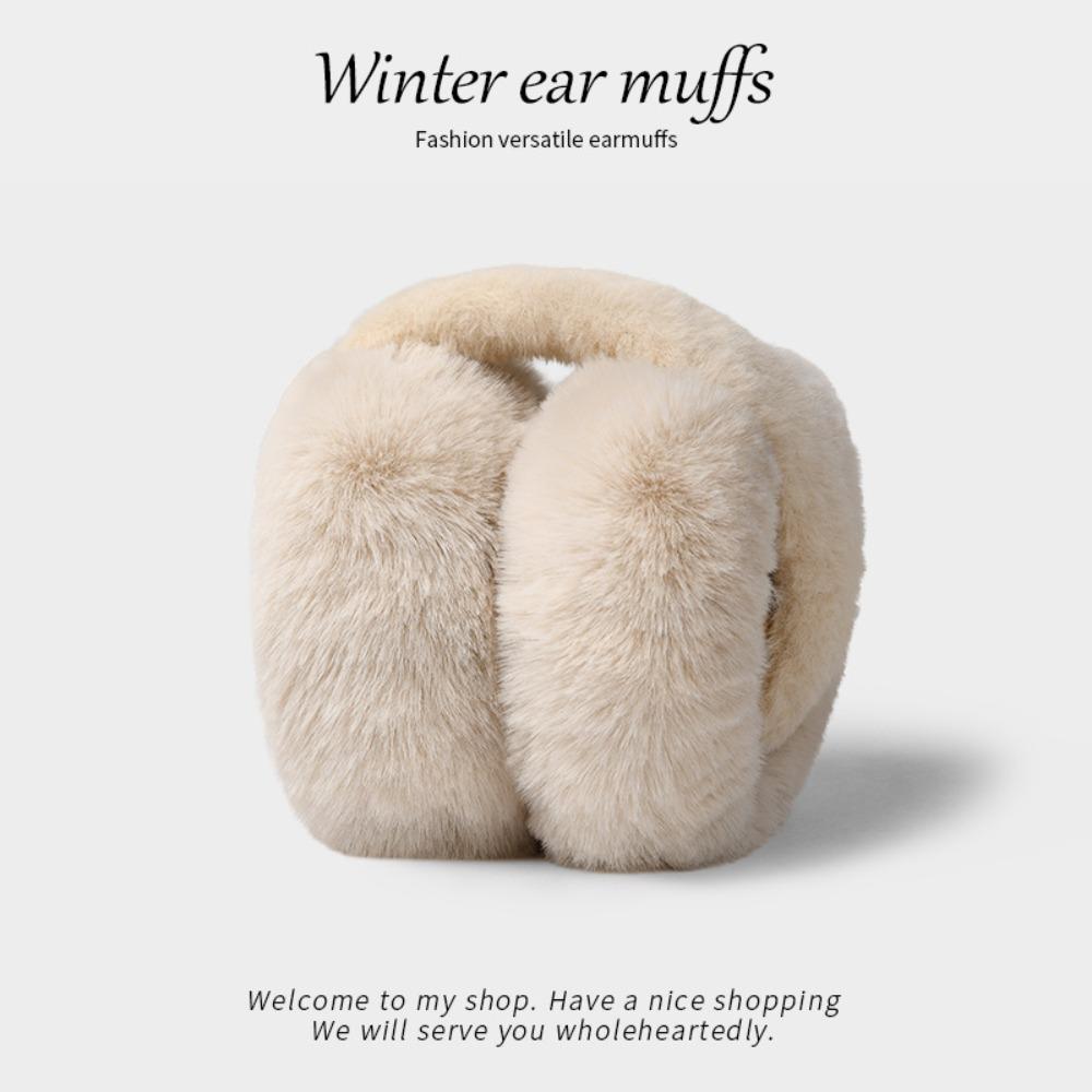 

Folding Imitation Fur Plush Earmuffs Solid Color Ear Muffs Fashion Ear Mask Outdoor