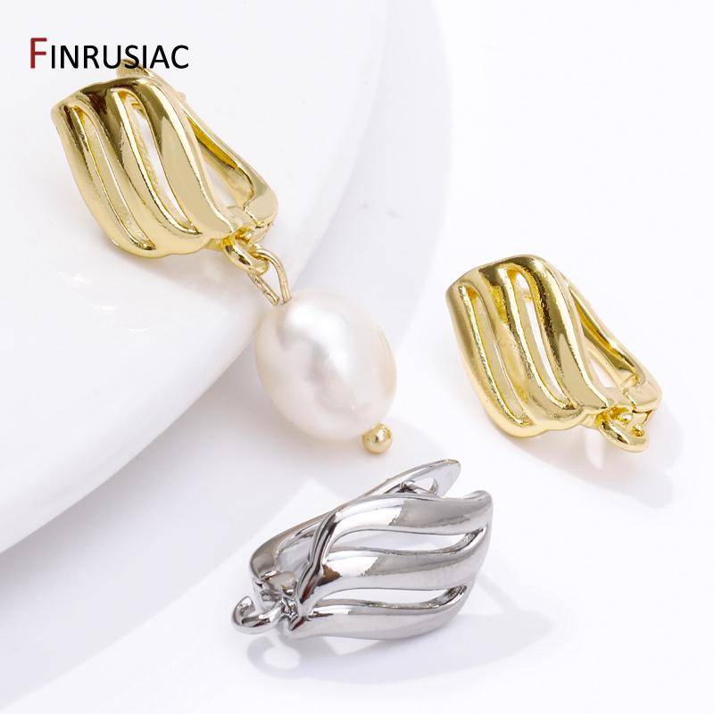 18K Gold Plated Brass Fastener Earrings Hooks Clasps,Earring fixtures,Shvenzy Earwire For DIY Handmade Earrings Making Findings