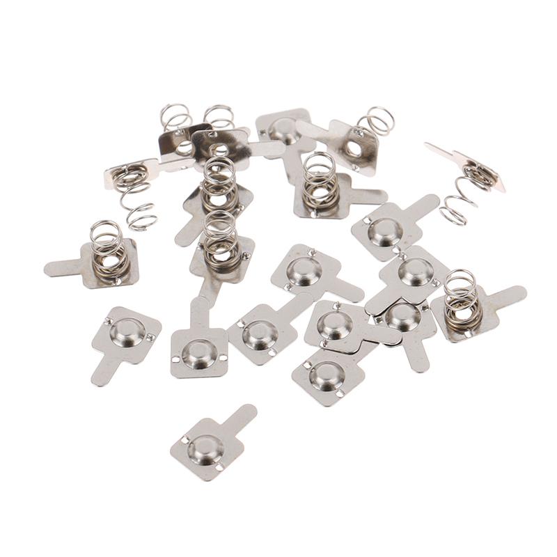 10pair/ Replacement Metal Batteries Spring Contact Plate Silver For AAA Batterie