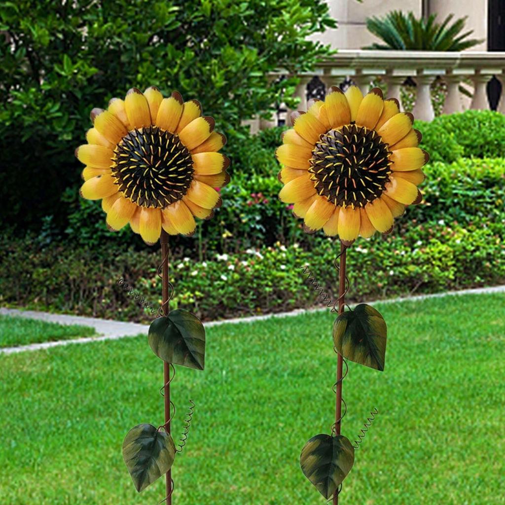 Metal Garden Iron Yard Stake Outdoor Large