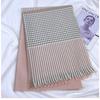 Women's Elastic Soft Plaid Scarf  Striped Winter Warm Scarf with Tassel Trim, Versatile Fashion Accessory for Casual Outings