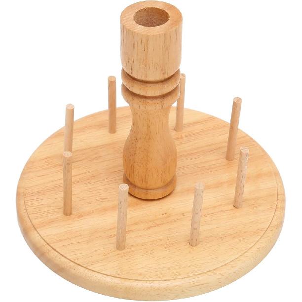 Wooden Thread Holder Rack, 8 Spools Beech Wood Embroidery Quilting Sewing Tools Bobbin Holder, Sewing Storage Rack Holder