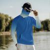Lightweight Long Sleeve Hoodie Shirt with Integrated Face Cover Sun Protection Rash Guard Top for Outdoor Activities