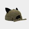 New Japanese Style, Cute and Versatile, Cat's Ears (Steamed Cat-ear Shaped Bread), Melon Skin Hat, Female, Korean Version In Summer, Cornice Free