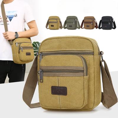 New Men's Canvas Shoulder Bag Leisure Travel Men's Business Messenger Bag
