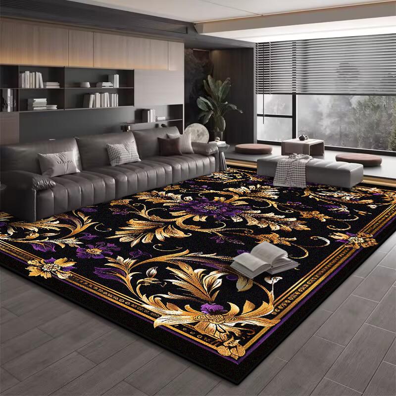 Retro Europäischer Stil Küchenboden Teppich Rutschfeste Teppiche für Wohnzimmer Dekoration Zuhause Große Flächenteppiche Bereichsteppich Matte Boden