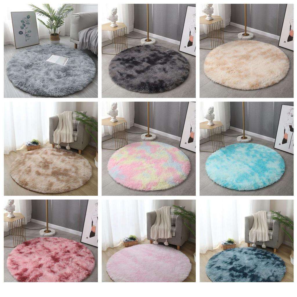 Super Soft Plush Round Rug Mat Fluffy White Carpets For Living Room Home Decor Bedroom Kid Room Decoration Salon Thick Pile Rug