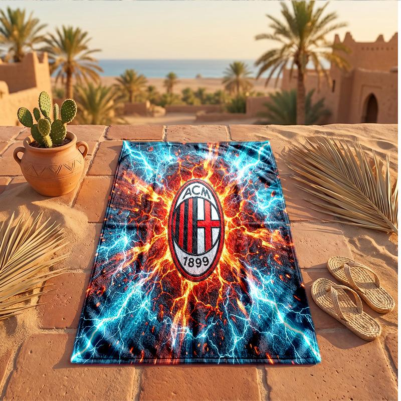 AC Milan Print Microfiber Beach Towel Quick Dry Absorbent Large Towel For Beach Swimming Travel