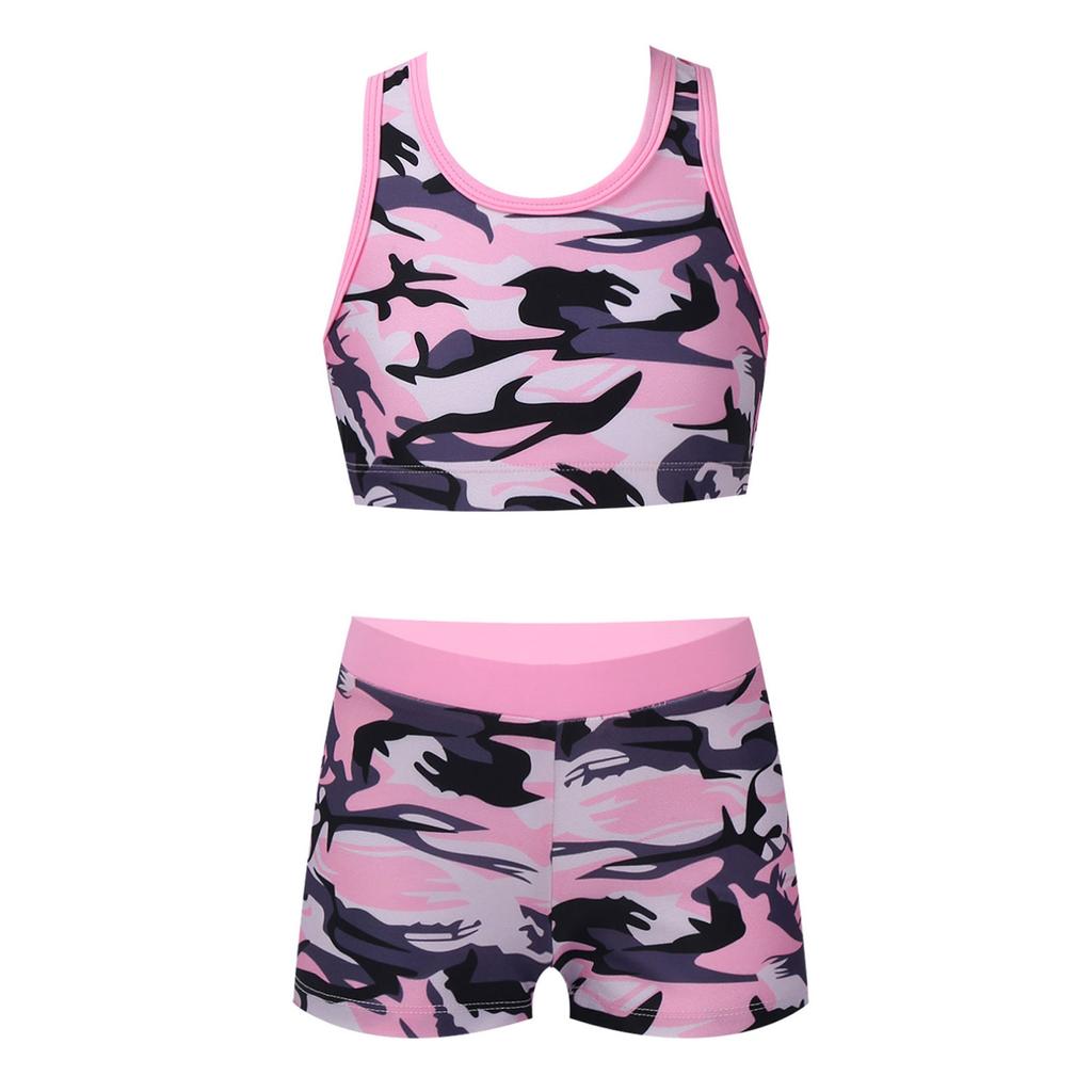 Tenue De Sport Enfant Fille - Débardeur Sans Manches + Collant - Polyester/Spandex, Fitness, Danse
