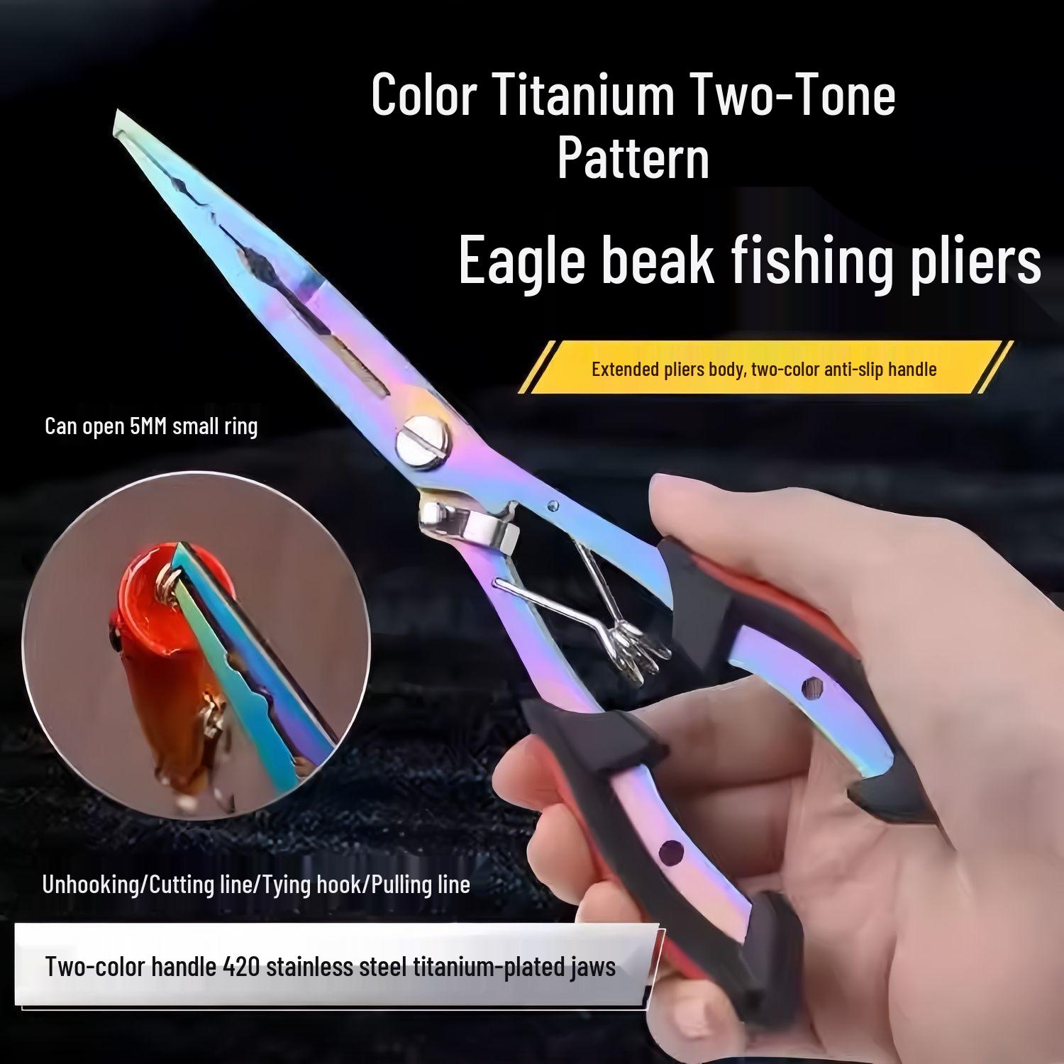 Многофункциональные удлиненные рыболовные плоскогубцы: Удаление крючка, Контроль рыбы и Работа с суперпрочной леской 12cm Blue Handle Fishing Pliers