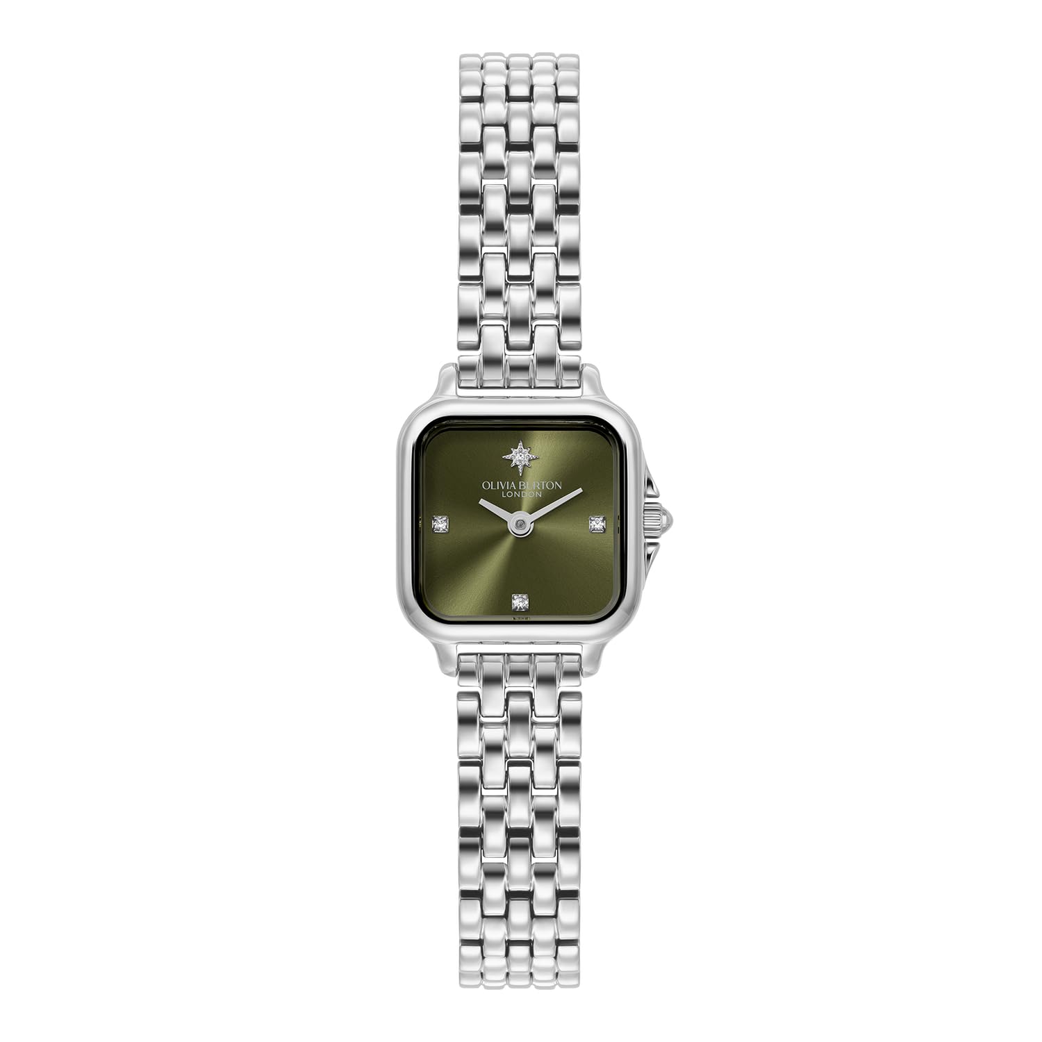

Авторизованный дилер Olivia Burton Watch Ladies 24000255 Classic Grosvenor Mini Sage Green Sunray Silver Bracelet 20 мм [OLIVIA BURTON]
