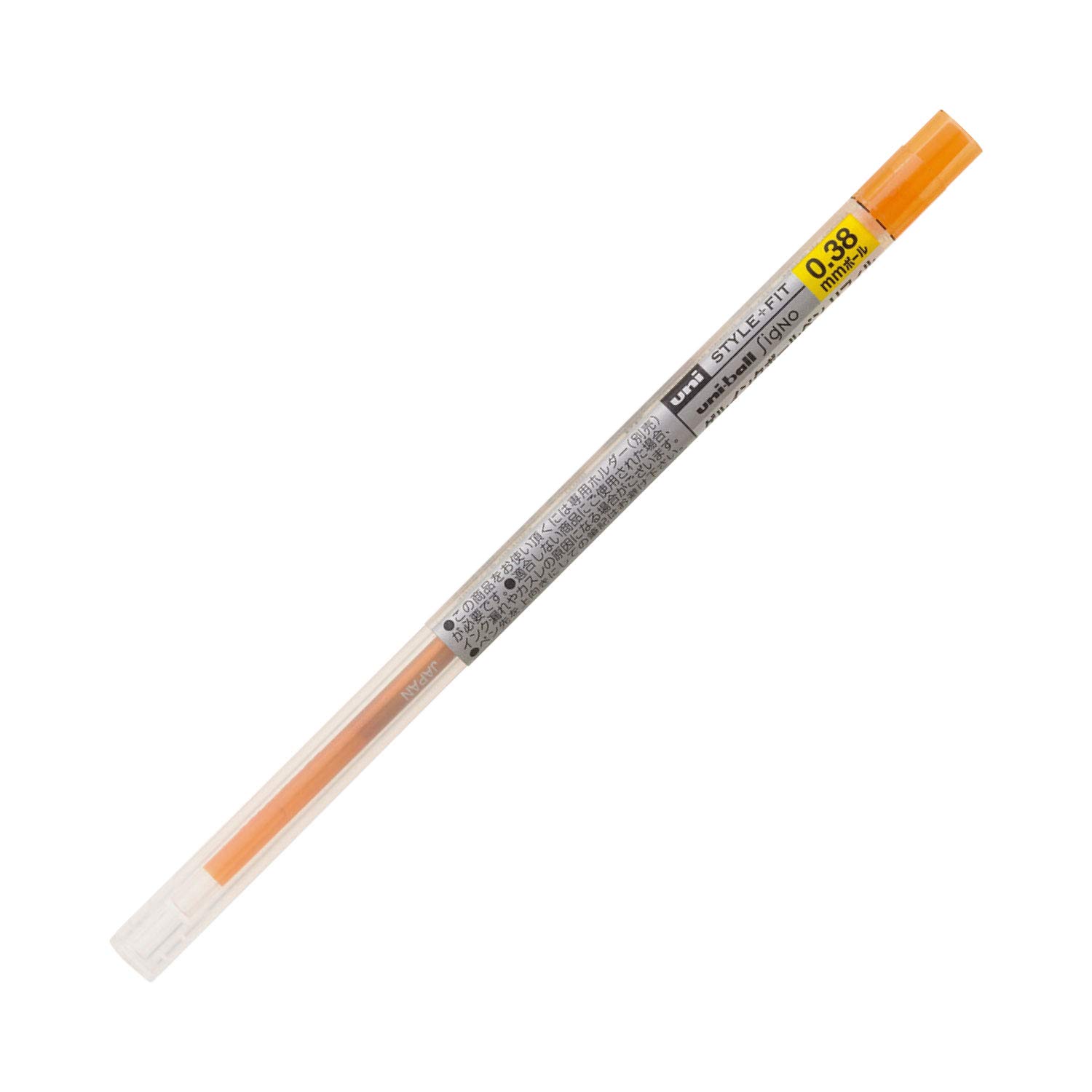 Mitsubishi Pencil Style Fit Ballpoint Pen Refill, 0.38mm, Orange, UMR10938.4 оранжевый