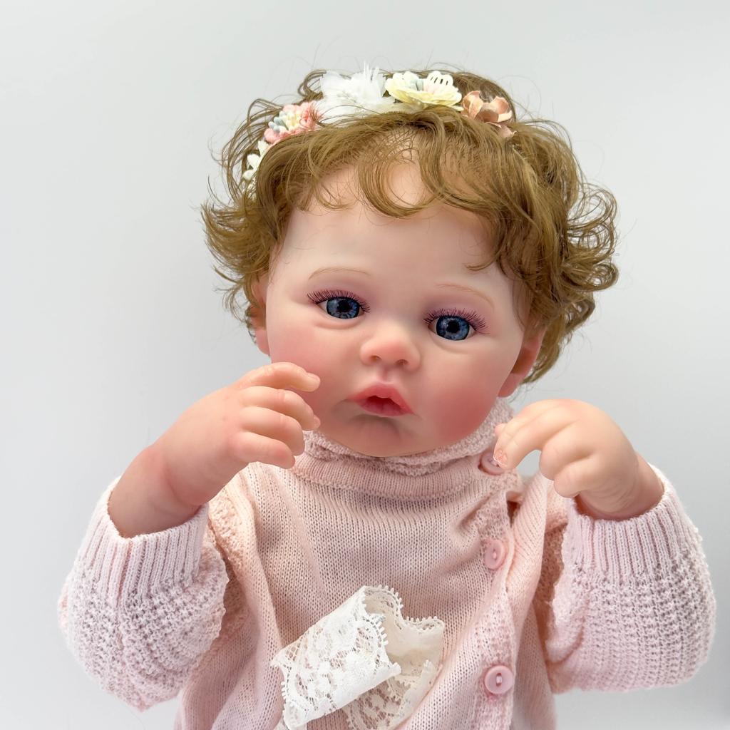 48cm Artificial Doll Toy Meadow Bloodline Visible 3D Skin Reborn Baby Doll Girl Gift for Children Toy