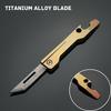 High Hardness Titanium Blade Mini Folding Knife Express Pocket Knives EDC Multipurpose Knife With Bottle Opener Screwdriver TooL
