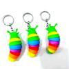 Creative Intelligence Car Key Fuzz Caterpillar Keychain - 8cm Decompression Slug Pendant Toy