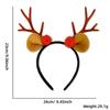 Brown Adorable Reindeer Antlers Headband With Red Pom Poms For Christmas Parties