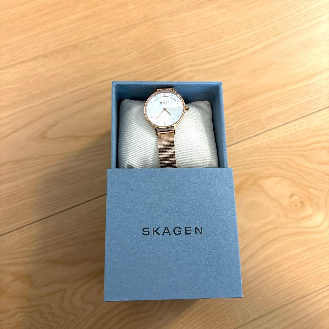 Used SKAGEN Good Condition Watch Gold