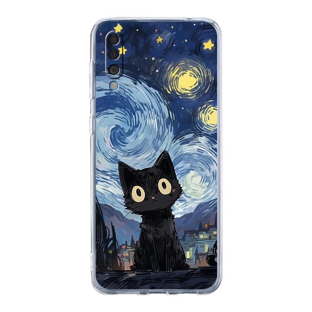 

Чехол для телефона с кошачьим принтом для Samsung A14 5G A12 A22 A32 A34 A42 A52 A54 A50 A70 A30 A40 A20E A10S A20S A02S A04S, силиконовый чехол Samsung A42 5G