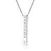 Stainless Steel and Titanium Long Strip Bible Lady Necklace
