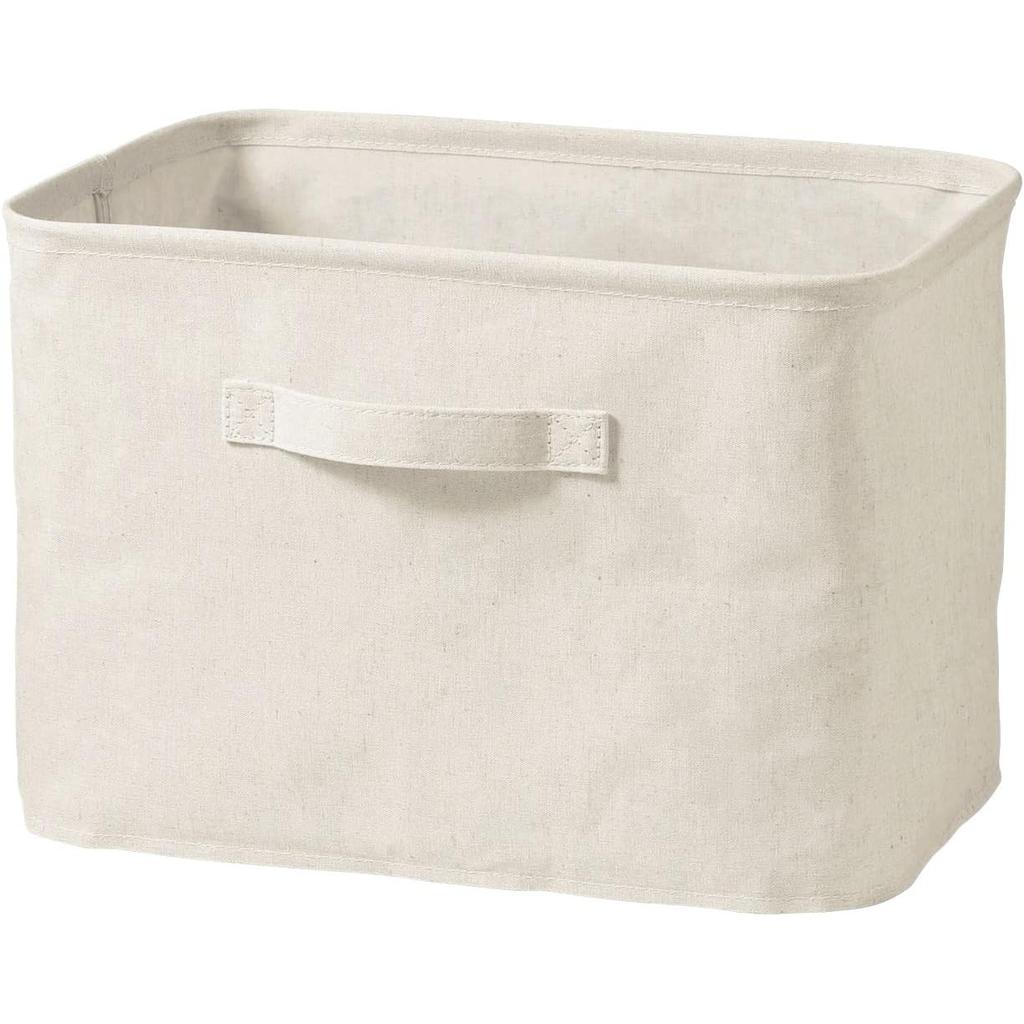 MUJI Blød 37cm x 26cm x 26cm Polyester Vare 12403487 Kasse, Mellem, (V) (D) (H), Hør, Rektangulær, Nummer