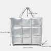 Quilted Handbag with Zip Closure Trendy and Roomy Shopper Bag for Women Girls