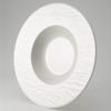 NARUMI Stone Relief Pasta Plate, 25cm, White, Simple and Stylish, Relief Rim, Soup, Microwave, Dishwasher Safe, Made in Japan, 51095-5550