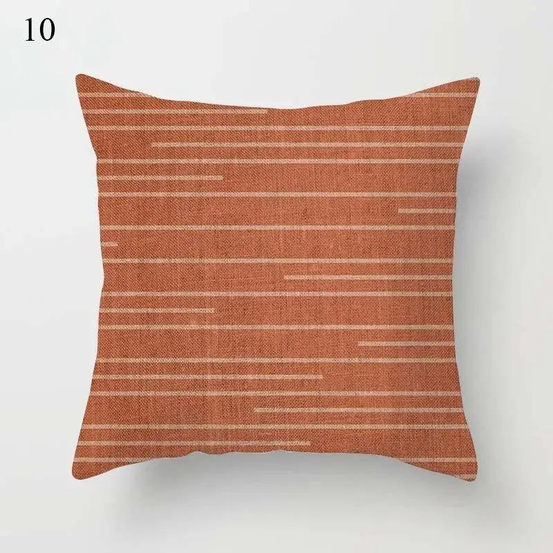 Clip Red Brown Pillowcase Decorative Geometric Print Abstract Pattern Pillowcase Home Supplies Pillowcase Sofa Cushion Cover