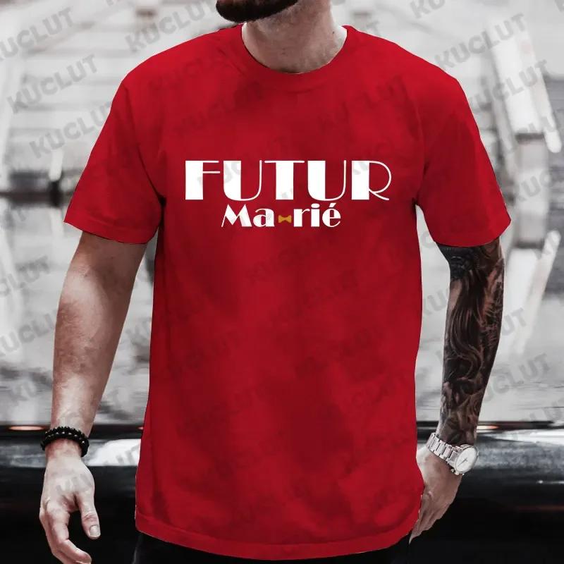 Future Groom Tops for Men Team Groom Squad T Shirt French Single Farewell Bachelor Party EVG Wedding Tshirt Groomsman Tees
