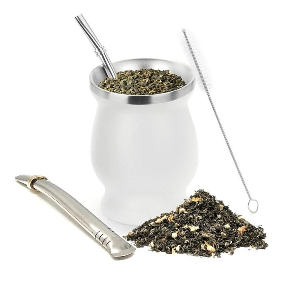 230 ML Yerba Mate Cup Double Wall Straw Cup Fashion Tea Cup Set  Coffee Drinking