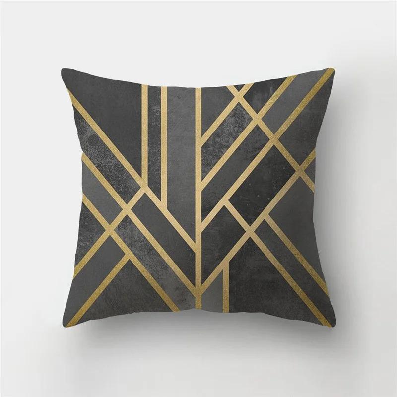 45x45cm Wooden Background Square Line Pattern Cushion Cover Home Living Room Sofa Bedroom Home Decoration Car Cushion Cover
