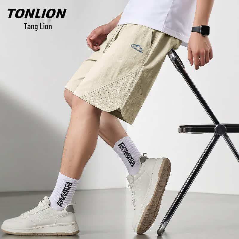 TonLion Men's Cool Breathable Casual Sports Shorts