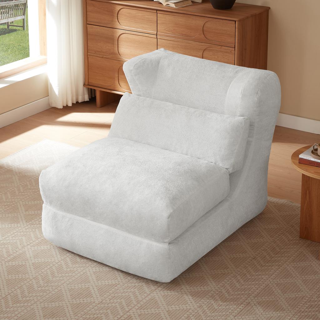 Boneless Sofa Combination Seat, Unique Shape, Suitable for Living Room and Bedroom, Can Be Converted from a Single Armchair to a Lounge Chair.