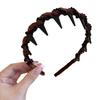 3Pcs Elegant Headband with Teeth Decorative Hair Band with 5 Hair Ties Fashion Hair Accessories Gifts for Women Girls