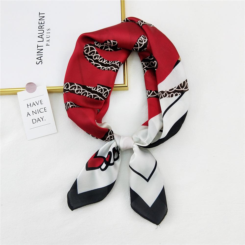 Fashion Decoration Scarf Hairband Tie Hair 70 Small Square Scarf Silk Scarf Women'S Spring And Autumn Versatile Small Scarf Professional Scarf