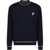 Ss24 Color Block Striped Eagle Logo Pattern Pullover Long Sleeve Sweater Men Sweater Navy-Blue 6D1MXH-1MJLZ-F939