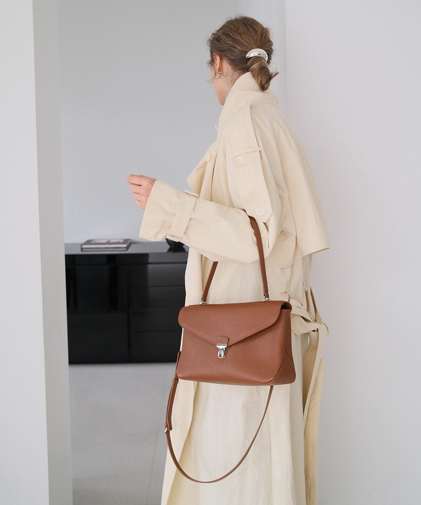 Reframe Top Handle Bag Series Offle Leather Tan