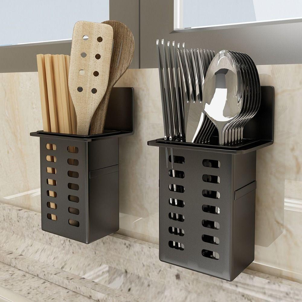 Plastic Toothbrush Storage Rack No Drill Chopsticks Cage Practical Wall Mounted Storage Box  Dorm