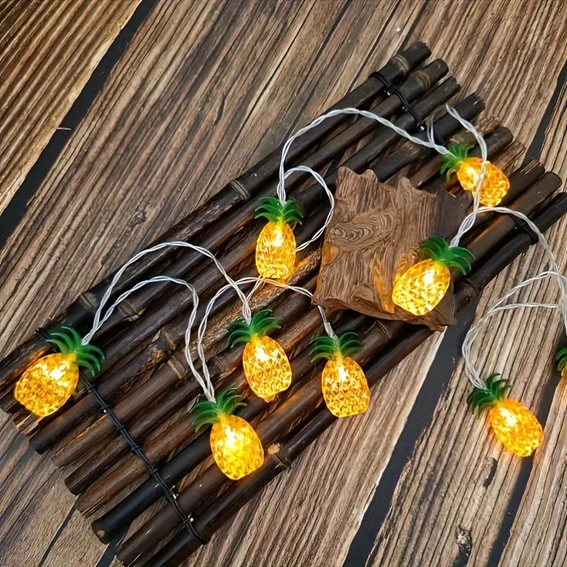 LED Pineapple String Lights, Party, Birthday, Bedroom, Yard Decoration Lights, Outdoor Hawaii Gift Decoration Lights (Battery Powered)