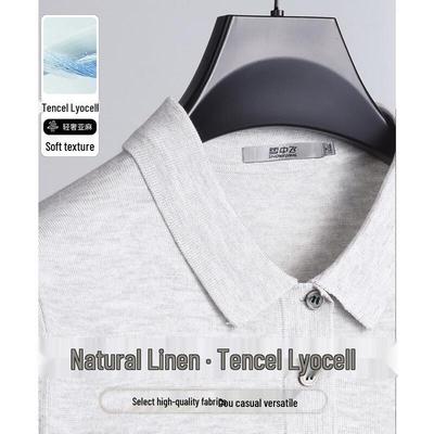 Men's Lyocell & Linen Polo Knit Shirt