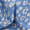 Floral Print High Waist V Neck Dress with Irregular Flying Sleeve for Women