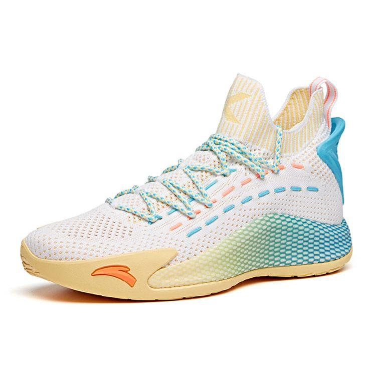 Anta KT5 Low Thompson Basketball Shoes Men Sneakers White Blue 112021102-1