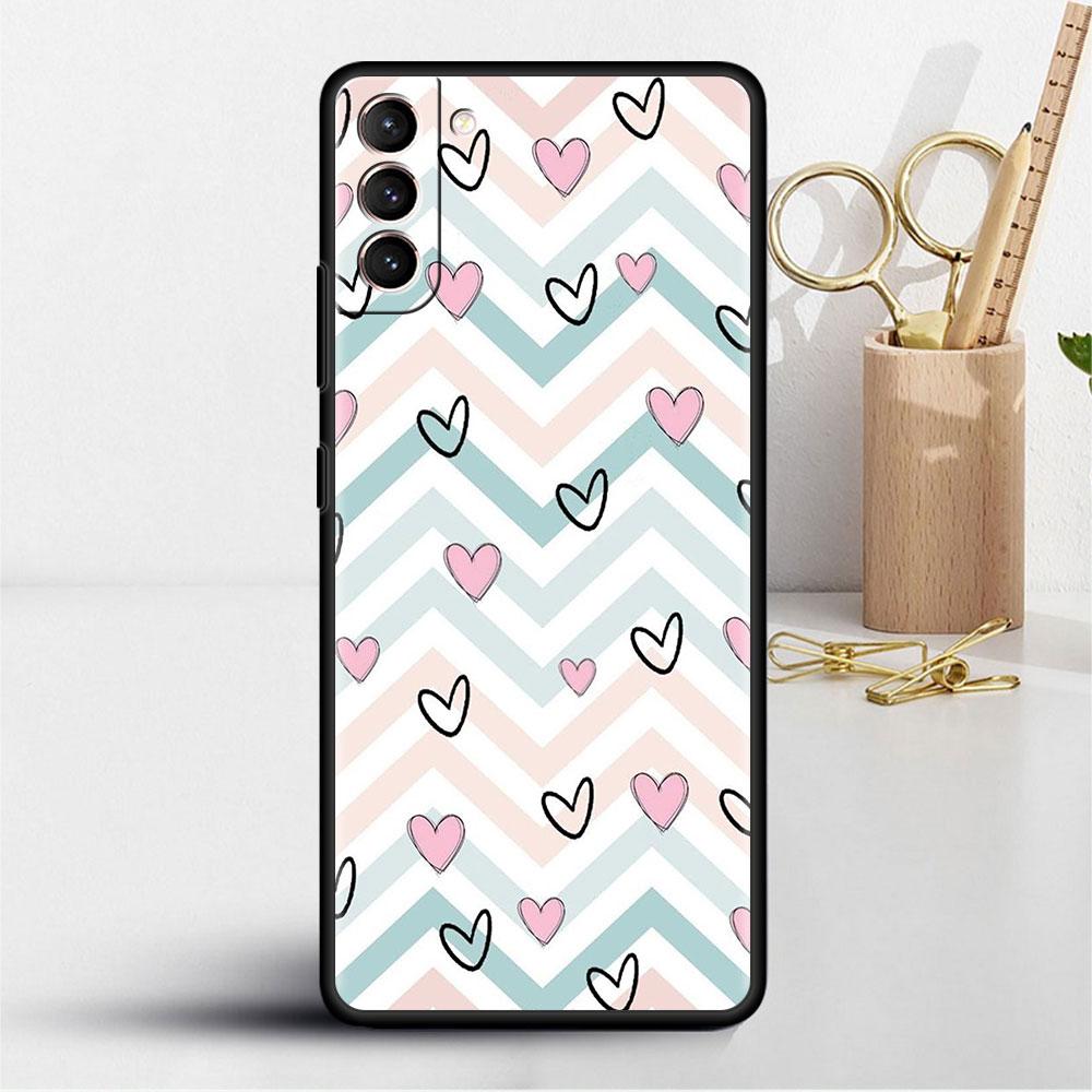 Case For Samsung Galaxy S22 S20 Ultra S21 FE S10 S9 Plus Note 20 10 Lite 9 Soft Phone Cover Shell LOVE Heart