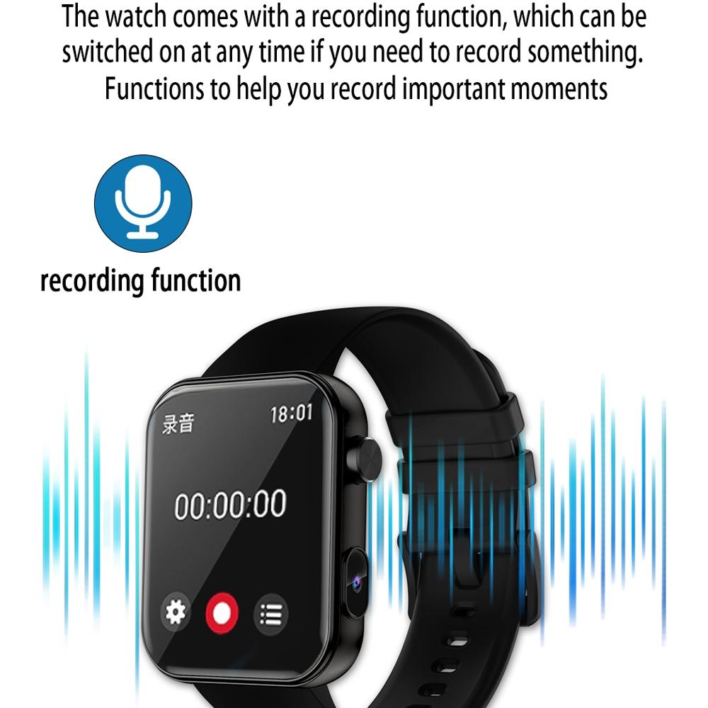 New 512M Memory Smart Watch With Camera Video Recording Health Monitoring Sports Fitness Bluetooth Call Waterproof Smartwatch