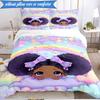Black Princess Magic Celebration 3pcs K-pop music group Bedding set,Ideal for Bedroom, Dormitory,Including Duvet Cover And 2pcs Pillowcases,Fan gifts