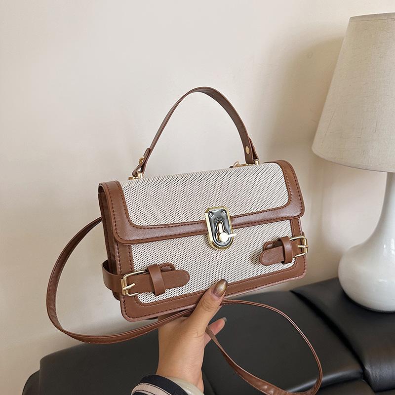 Today's popular bags, women's bags, fashion locks, shoulder handbags, foreign style color matching messenger small square bags
