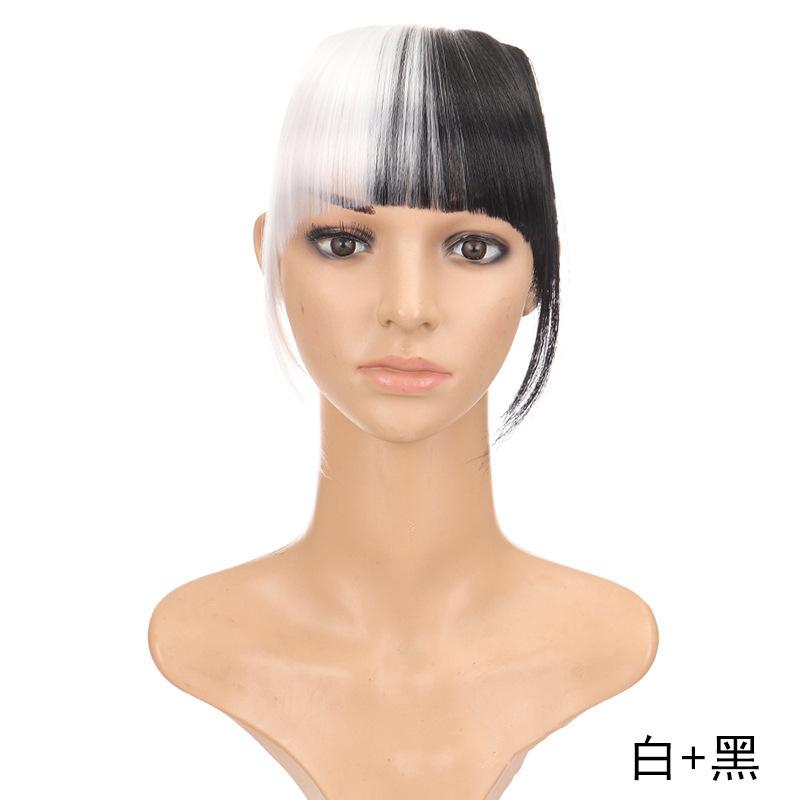 Women's Natural Replacement of Air Bangs, Covering the Hairline, Double Sideburns, and Bangs Wig Pieces