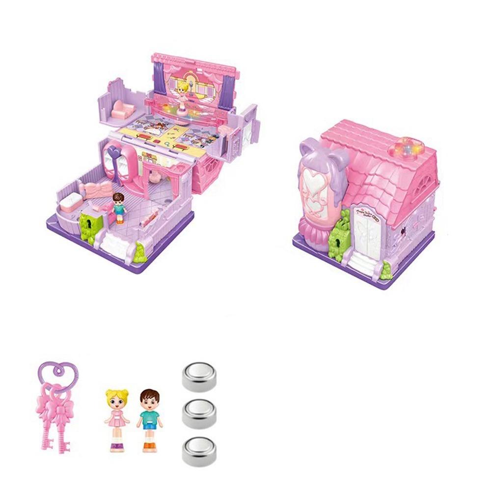 Creative Doll Houses with Furniture Expandable Miniature Villa Model Toy  for Girls