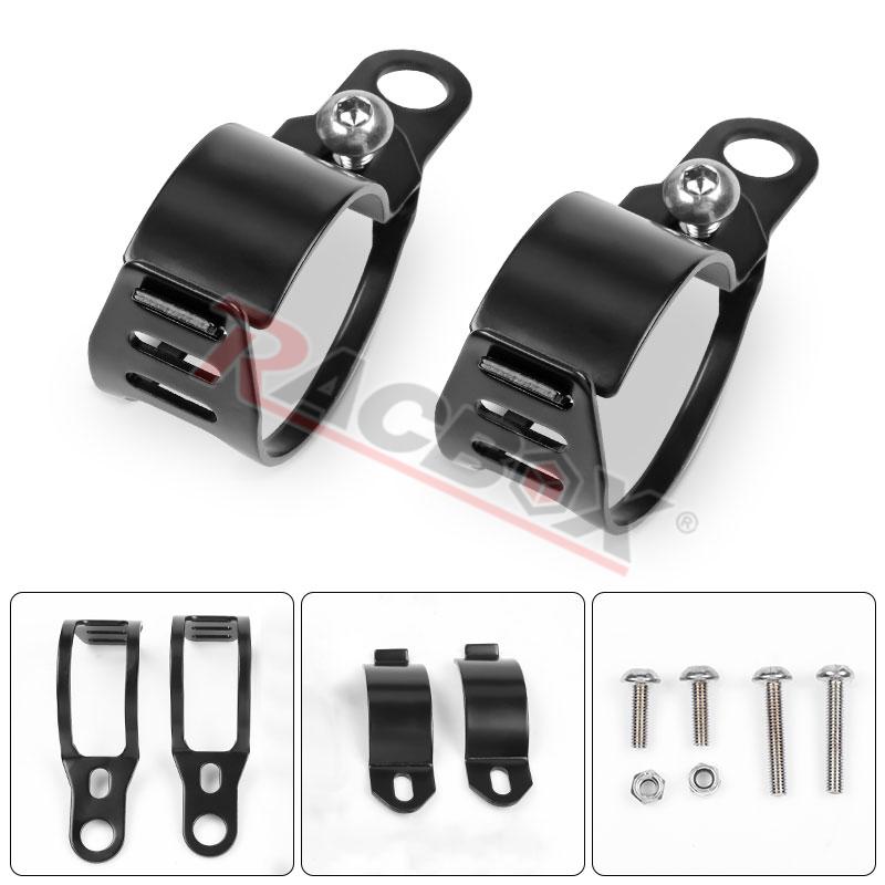 Metal 35-50mm Front Fork Clamp Left Right Motorcycle Turn Signal Lights Mount Fixed Bracket for Sport Chopper Street Custom Bike
